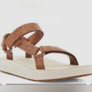 Teva Midform Universal Star Brown Leather Sandal, Size 8